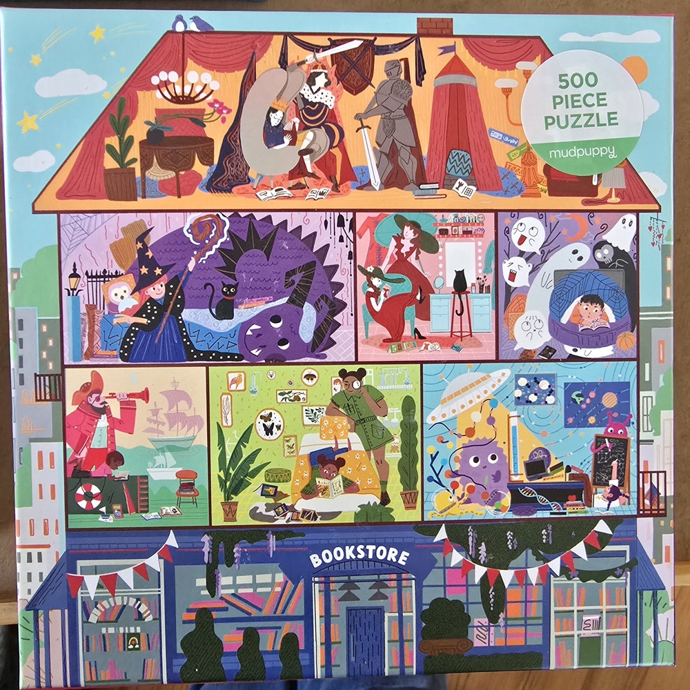 Mudpuppy 'Bookstore House' 500-Piece Puzzle - Colorful Multi